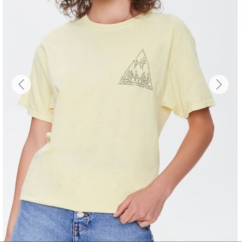 Forever 21 Def Leppard Graphic Tee shirt band concert womens size M/L NEW